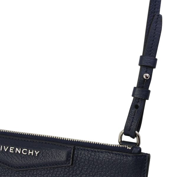 imgrc0113154681 Givenchy Antigona Crossbody Pouch Leather Bleu Nuit Navy Blue