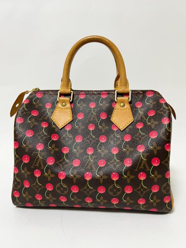 imgrc0113528709 Louis Vuitton Monogram Cherry Speedy 25 Boston Bag Takashi Murakami