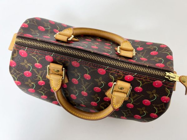 imgrc0113528716 Louis Vuitton Monogram Cherry Speedy 25 Boston Bag Takashi Murakami