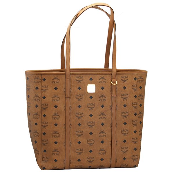 imgrc0113881004 Mcm Tote Bag Visetos Pvc Nappa Leather Brown Cognac