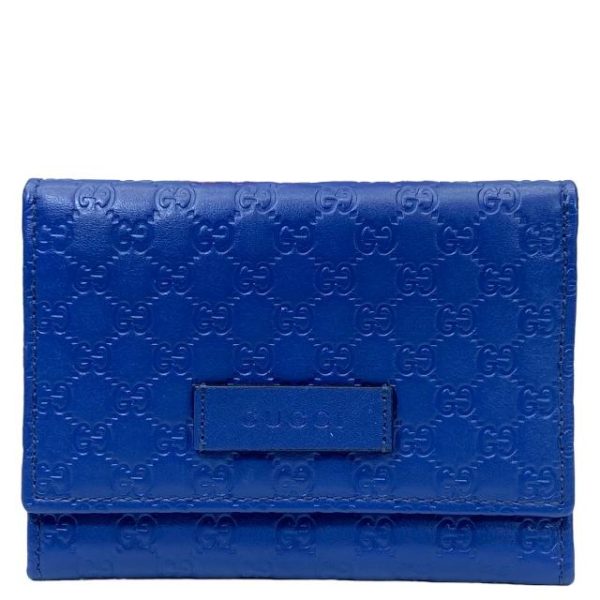 imgrc0114290602 Gucci Micro Guccisima Bifold Logo Card Case Business Card Holder Blue