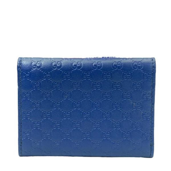 imgrc0114290604 Gucci Micro Guccisima Bifold Logo Card Case Business Card Holder Blue