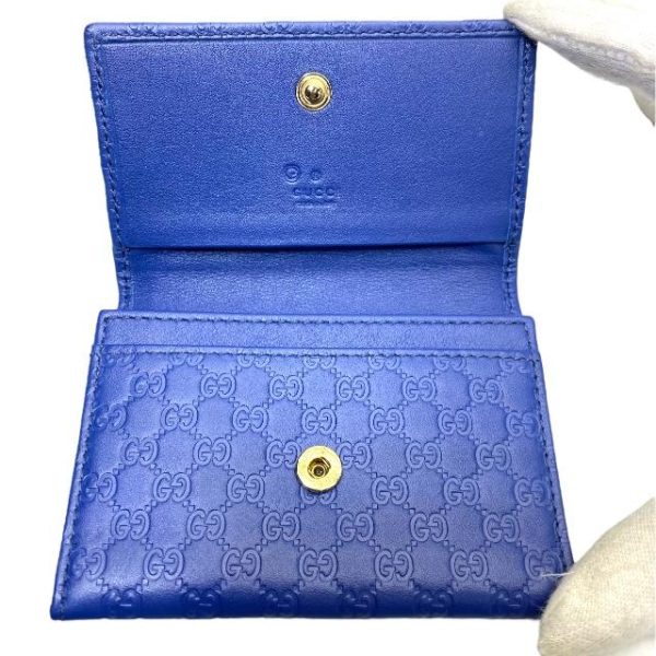 imgrc0114290609 Gucci Micro Guccisima Bifold Logo Card Case Business Card Holder Blue