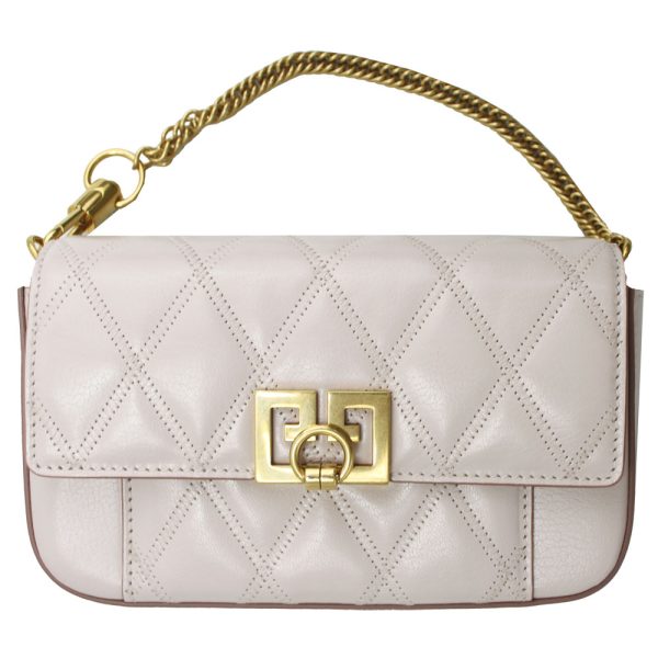 imgrc0120348700 Givenchy Hand Shoulder Bag Mini Pouch Diamond Quilted Leather Pale Pink