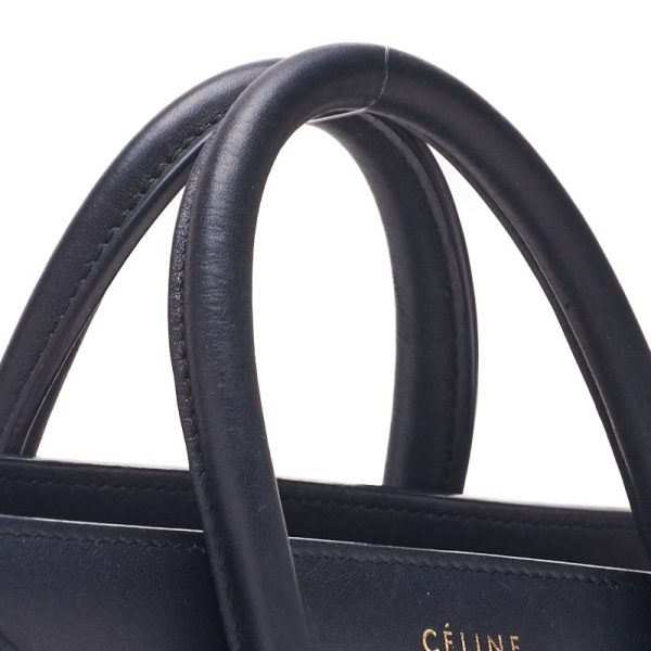 imgrc0124414017 Celine Luggage Nano Micro Mini 2 Way Handbag Leather Tote Bag Black