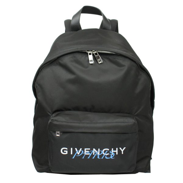 imgrc0155100358 Givenchy Backpack Rucksack Logo Print Nylon Black