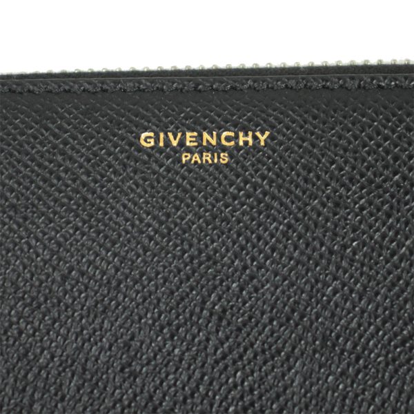 imgrc0156396991 Givenchy Round Zipper Long Wallet Logo Leather Black