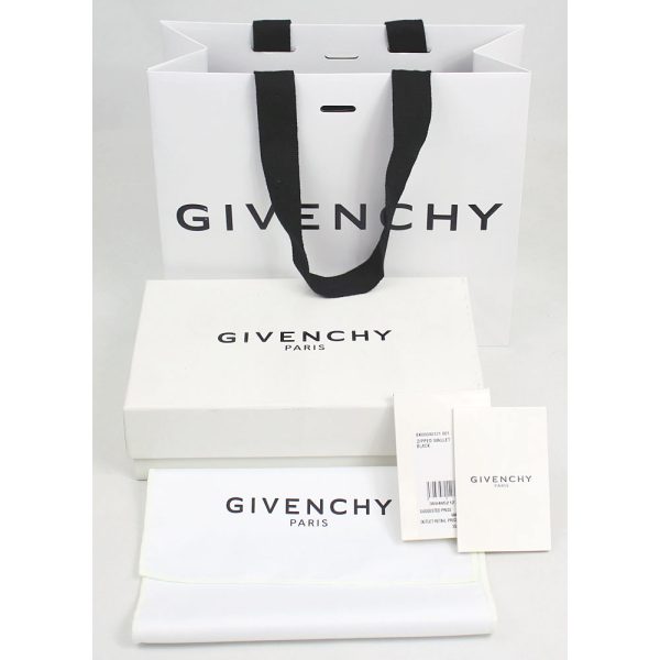 imgrc0156396995 Givenchy Round Zipper Long Wallet Logo Leather Black