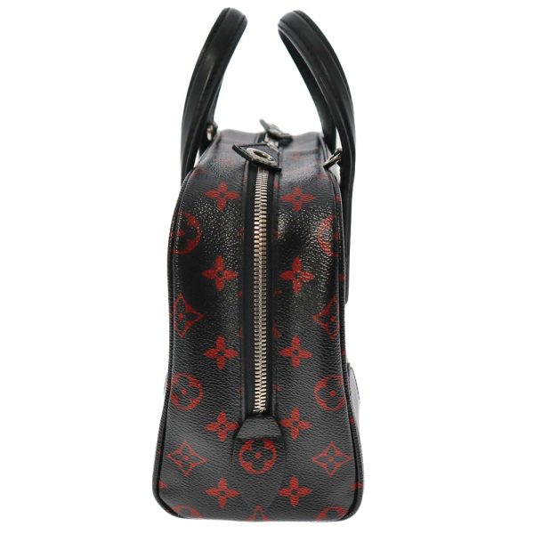 k21 6518 3 LOUIS VUITTON Dora Soft BB 2WAY Handbag Shoulder Bag Monogram Rouge Black Red