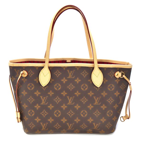 k22 1127 1 Louis Vuitton Neverfull PM Monogram Canvas Tote Bag BrownPink