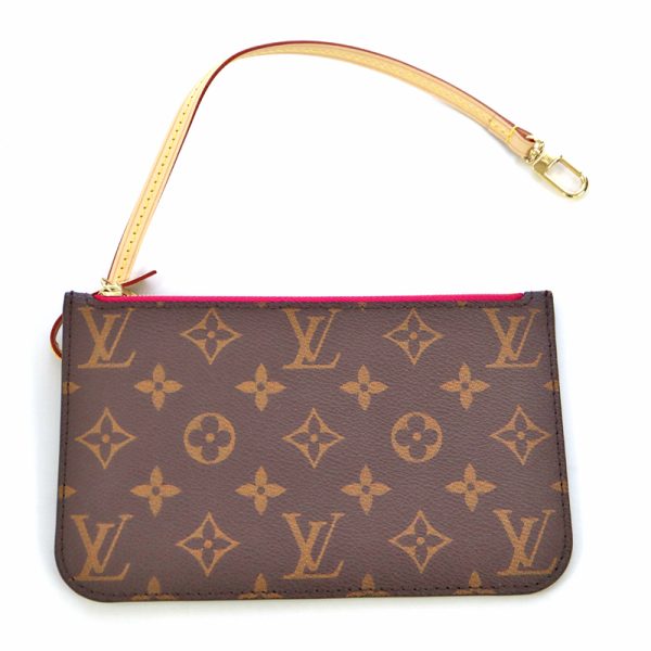 k22 1127 6 Louis Vuitton Neverfull PM Monogram Canvas Tote Bag BrownPink