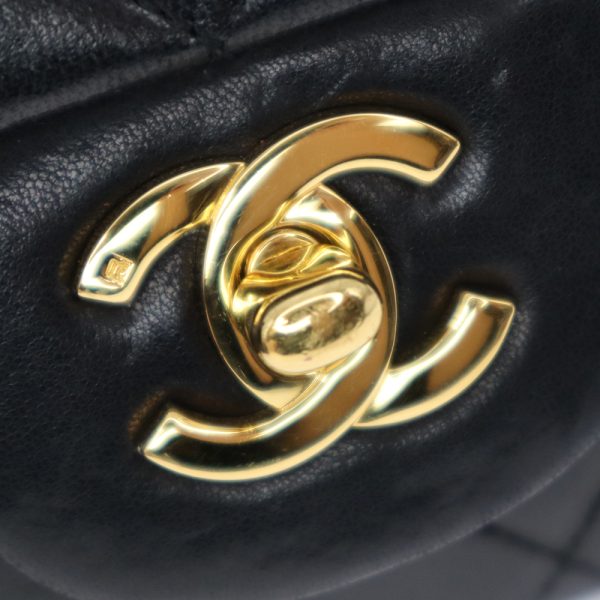 k22 2558 8 CHANEL Chain Shoulder Bag Matelasse 25 Black Gold Hardware Bag Stitching Lambskin Leather Genuine Leather Coco Mark