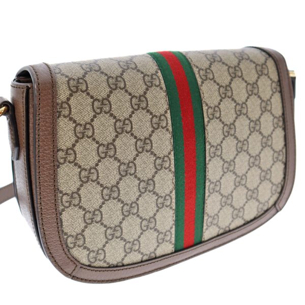 k22 3569 2 GUCCI Shoulder Bag Ophidia Small GG Supreme Coated Canvas Leather PVC Beige Red Green Gold