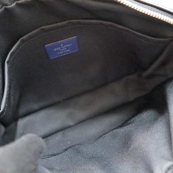k22 4319 11 Louis Vuitton Outdoor Messenger Shoulder Bag Body Bag Taiga Monogram Blue Crossbody