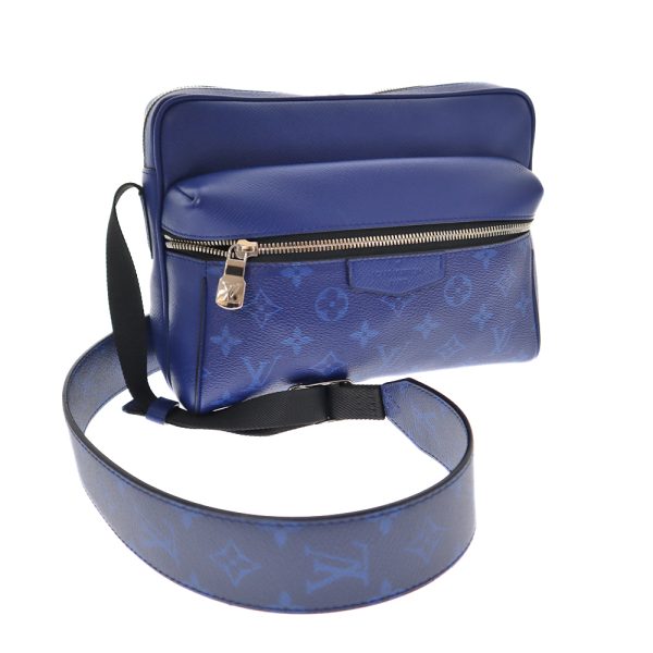 k22 4319 2 Louis Vuitton Outdoor Messenger Shoulder Bag Body Bag Taiga Monogram Blue Crossbody