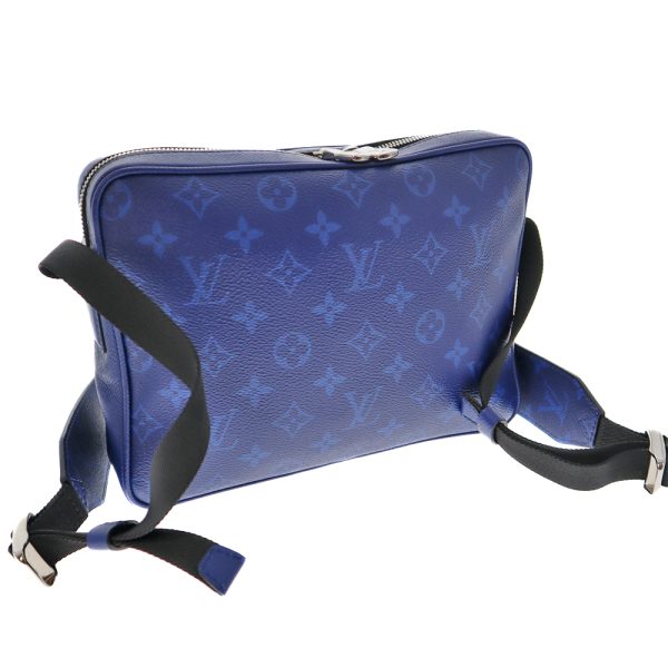 k22 4319 3 Louis Vuitton Outdoor Messenger Shoulder Bag Body Bag Taiga Monogram Blue Crossbody