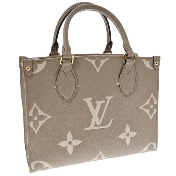 k22 7423 Louis Vuitton On the Go PM Monogram 2 Way Tote Bag Beige