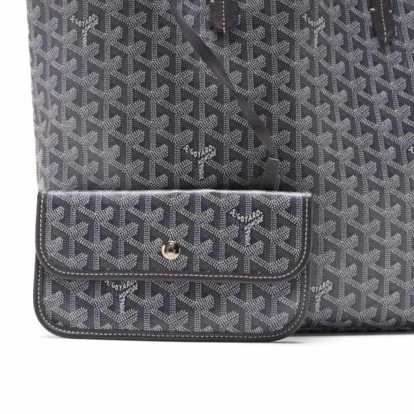 kpo2wokprzooy 8 Goyard Saint Louis PM Coated Canvas Tote Bag Gray