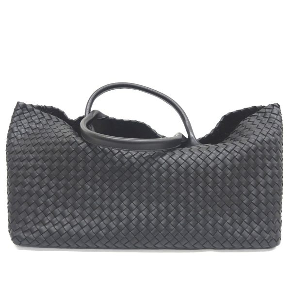 kr13421 6 Bottega Veneta Limited Edition Pouch Included Intrecciato Cabas MM Tote Bag Black