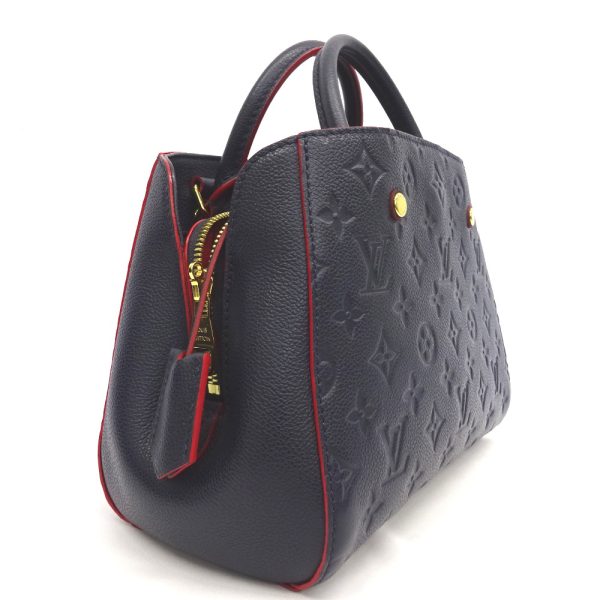 kr203091 3 Louis Vuitton Monogram Empreinte leather Montaigne BB Marine Rouge Handbag Black