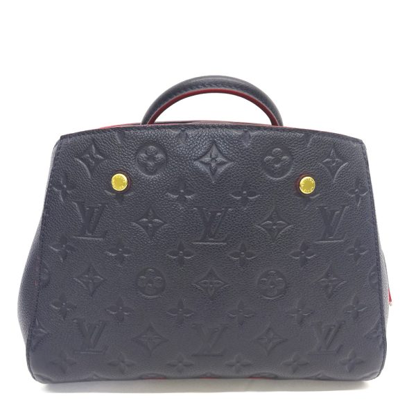 kr203091 5 Louis Vuitton Monogram Empreinte leather Montaigne BB Marine Rouge Handbag Black