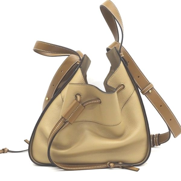 kr213461 7 Loewe Hammock Mini Drawstring Sand Mink Shoulder Bag