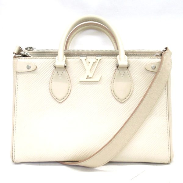 kr217261 1 Louis Vuitton 2 Way Epi Grenelle Tote PM Shoulder Bag White
