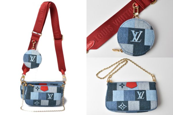 l 20 0008 2 Louis Vuitton Accessory Pouch Coin Case Multi Pochette Accessoires Denim Monogram Blue