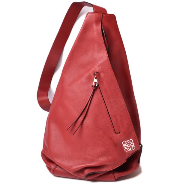 lo 19 002 1 Loewe Anton Backpack One Shoulder Leather Rucksack Dark Red