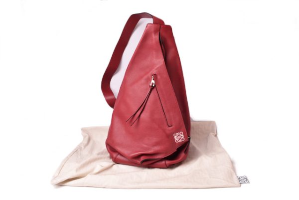 lo 19 002 7 Loewe Anton Backpack One Shoulder Leather Rucksack Dark Red