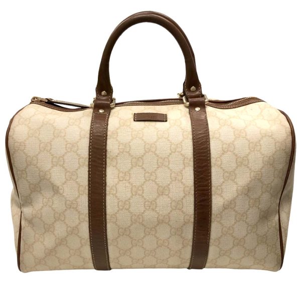 m23 1552 2 Gucci GG Supreme Boston Handbag ivory cream