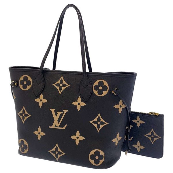 m58907 01 Louis Vuitton Tote Bag Monogram Empreinte Neverfull MM Black