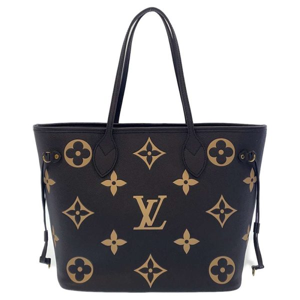 m58907 03 Louis Vuitton Tote Bag Monogram Empreinte Neverfull MM Black