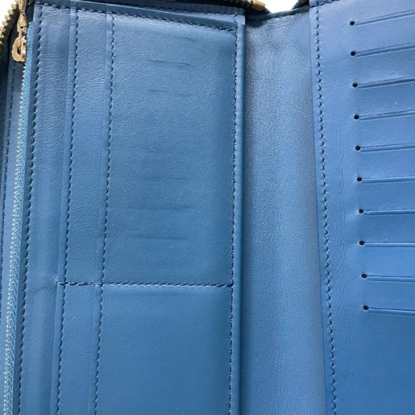 mab10004 10 Louis Vuitton Zippy Vertical Taurillon Leather Long Wallet Round Zipper Blue