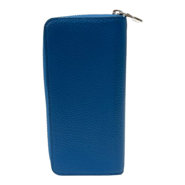 mab10004 2 Louis Vuitton Zippy Vertical Taurillon Leather Long Wallet Round Zipper Blue