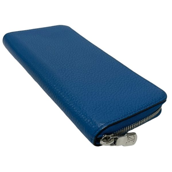 mab10004 3 Louis Vuitton Zippy Vertical Taurillon Leather Long Wallet Round Zipper Blue