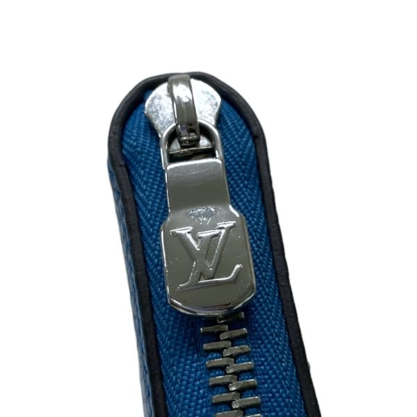 mab10004 4 Louis Vuitton Zippy Vertical Taurillon Leather Long Wallet Round Zipper Blue