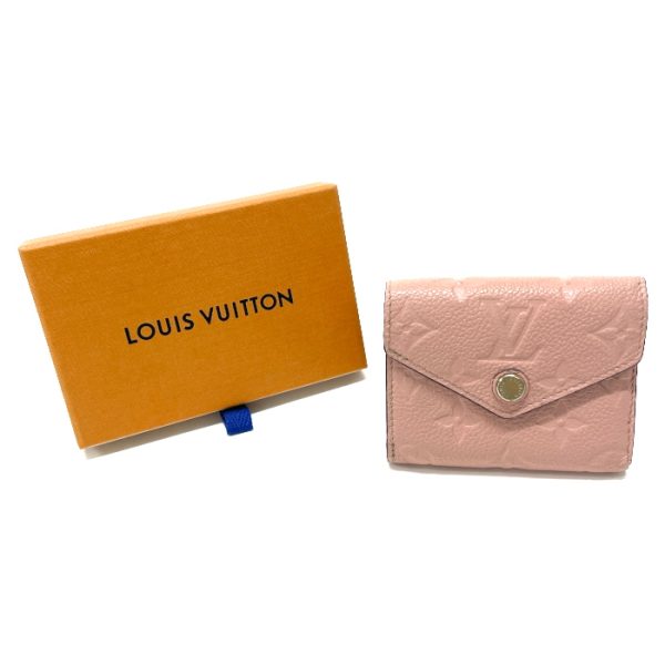 mah01006 Louis Vuitton Portefeuille Zoe Monogram Empreinte Trifold Wallet Leather Rose Poudre Pink