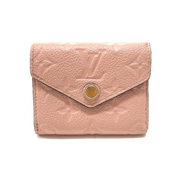 mah01006 1 Louis Vuitton Portefeuille Zoe Monogram Empreinte Trifold Wallet Leather Rose Poudre Pink