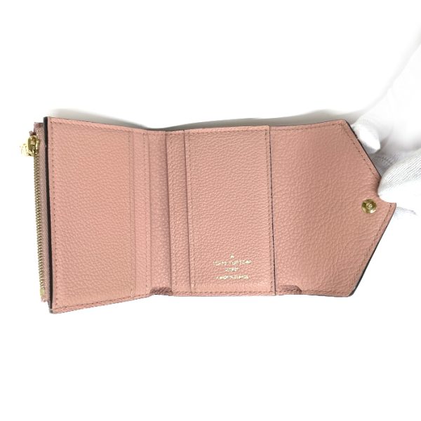 mah01006 6 Louis Vuitton Portefeuille Zoe Monogram Empreinte Trifold Wallet Leather Rose Poudre Pink