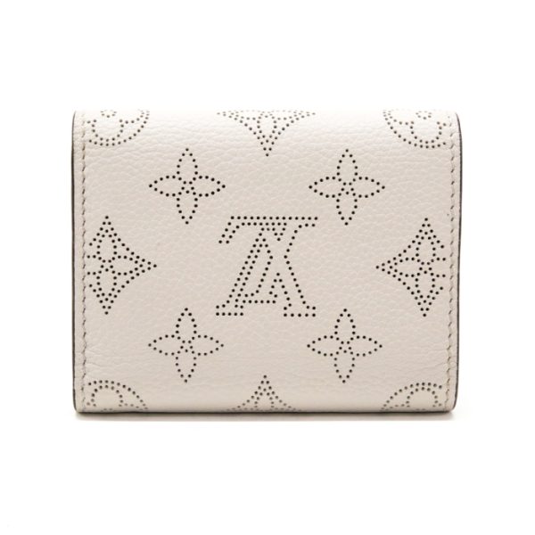 mai07519 2 Louis Vuitton Portefeuil Iris XS Monogram Mahina Leather Trifold Wallet Compact Plume Gray