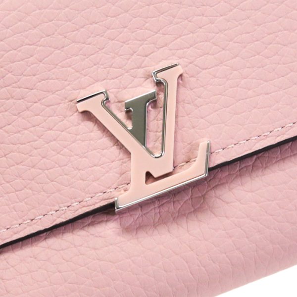 mai26021 5 Louis Vuitton Portefeuille Capucines Taurillon Leather Trifold Wallet Compact Magnolia Pink