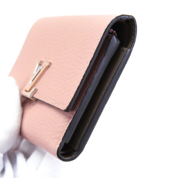 mai26021 6 Louis Vuitton Portefeuille Capucines Taurillon Leather Trifold Wallet Compact Magnolia Pink