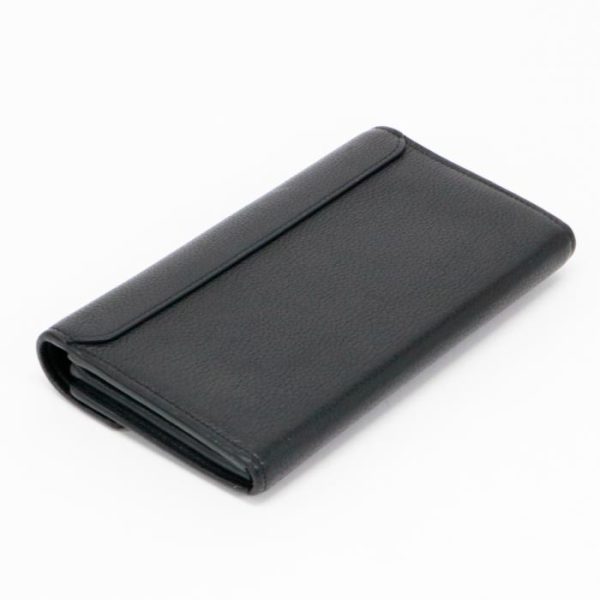 maj11019 3 Louis Vuitton Portefeuil My Lock Me Calf Leather Long Wallet Cover Lid LV Noir Black