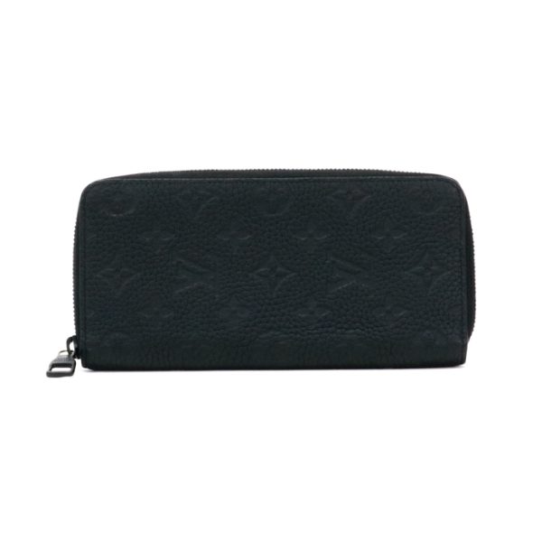 mal07014 1 Louis Vuitton Zippy Vertical Taurillon Monogram Long Wallet Round Zipper Noir Black