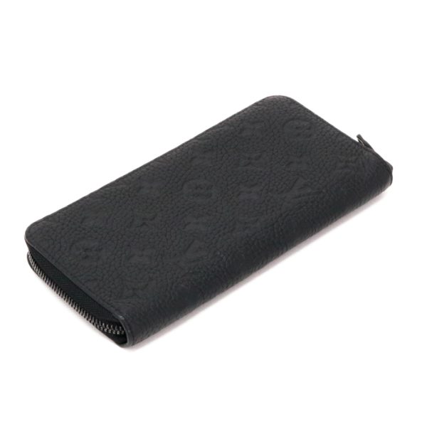 mal07014 3 Louis Vuitton Zippy Vertical Taurillon Monogram Long Wallet Round Zipper Noir Black