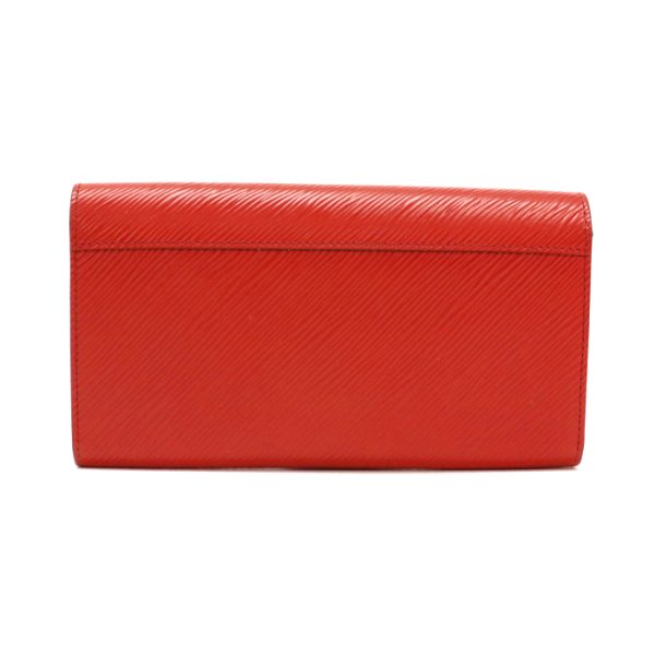 mal10009 3 Louis Vuitton Portefeuil Twist Epi Leather Long Wallet Twist Lock Cover Lid LV Silver Hardware Coquelicot Red