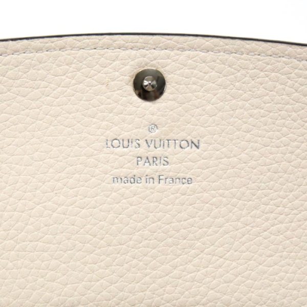 mar01005 8 Louis Vuitton Portefeuil Iris Monogram Mahina Leather Long Wallet Cover Lid Bifold Perforated Leather Beige