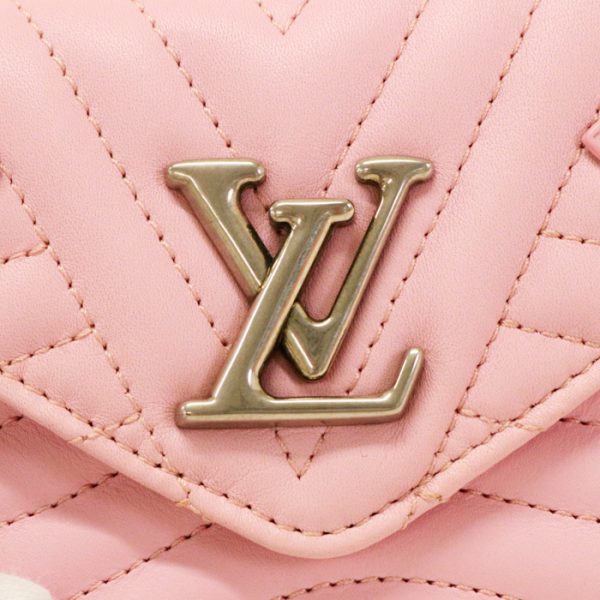 mas20012 5 Louis Vuitton Wave Calf Leather Quilted Trifold Medium Compact Wallet Smoothie Pink