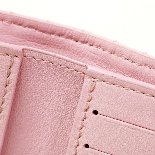 mas20012 8 Louis Vuitton Wave Calf Leather Quilted Trifold Medium Compact Wallet Smoothie Pink